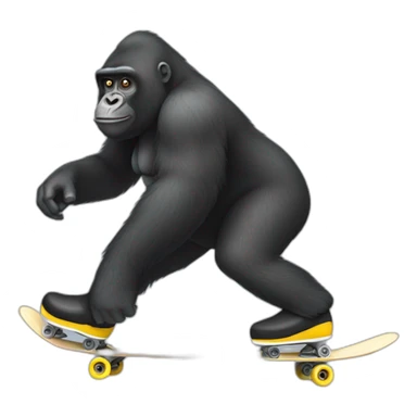 Gorila en patineta  sticker