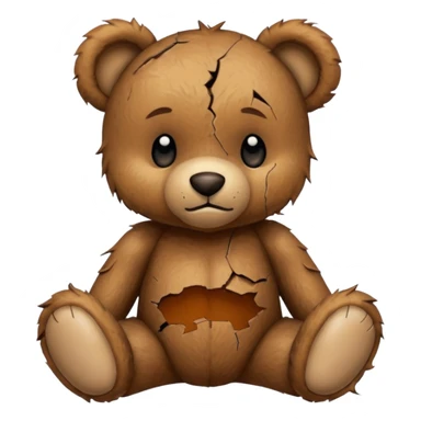 Baby teddy bear beat up sticker