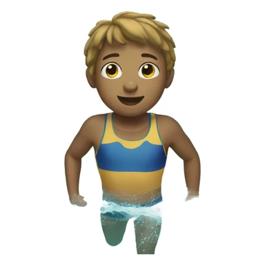 Kids swimming sticker