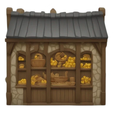 medieval shop facade sticker