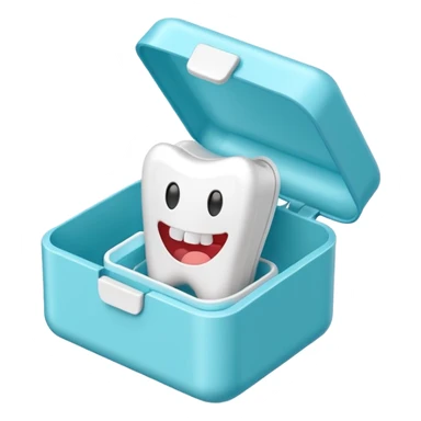 Dental floss in a box sticker