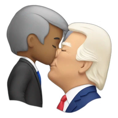 Joe Biden is kissing Donald Trump sticker