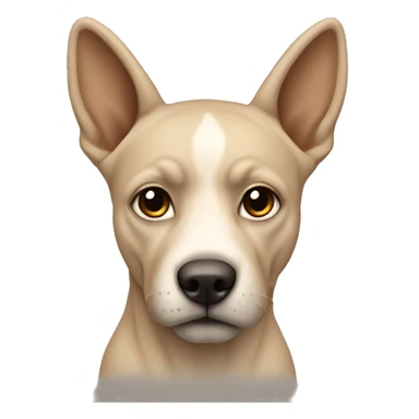 light beige canaan with brown folded ears sticker
