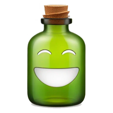 Essential oil bottle with smile sticker