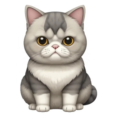 full body of exotic shorthair cat, front view sticker
