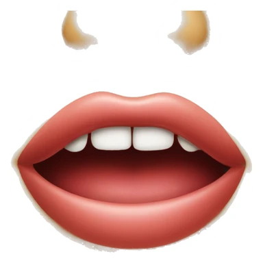 Lip bite smiley  sticker