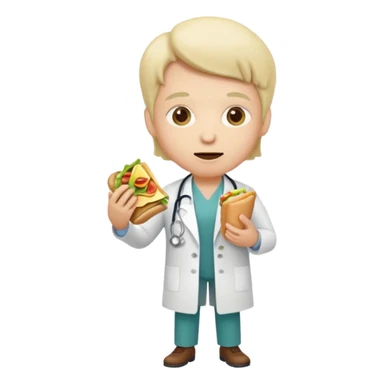 Doctor eating full body sticker
