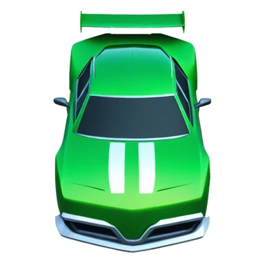 A green car from the rocket league game sticker