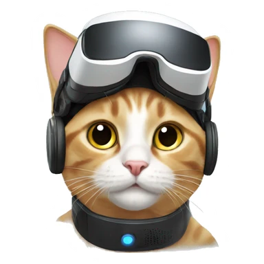 Cat with vr sticker