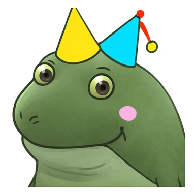 mole with party hat on sticker