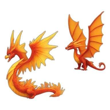 Un Phoenix et un dragon sticker