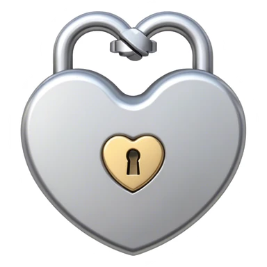 Engagement ring heart padlock sticker