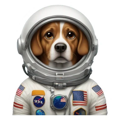 Dog astronaut sticker