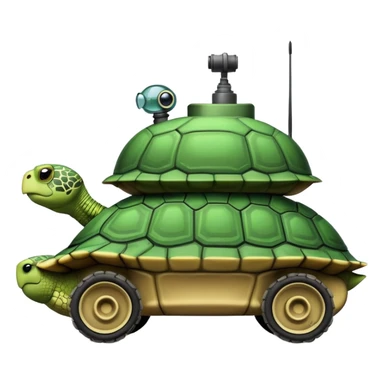 Turtle driving tank sticker
