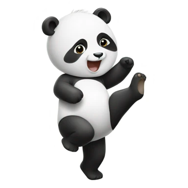 Baby dancing with panda sticker