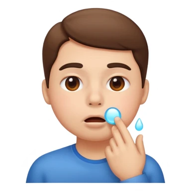 You make a emoji of a personu holding their breath (like a swimmer has to underwater) —  like with puffed cheeks sticker