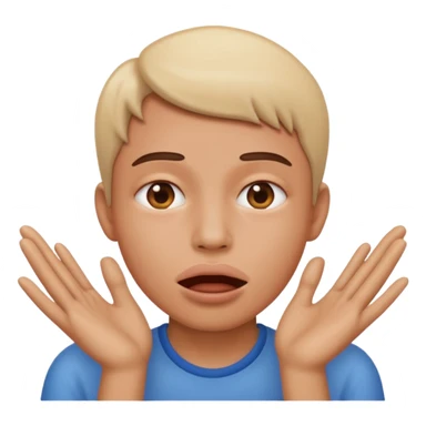 mouth dropped with haz hands sticker