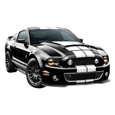 mustang shelby gt500 full black sticker