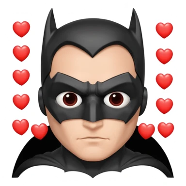 batman with hearts in his eyes sticker