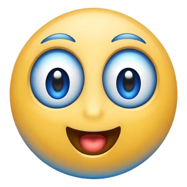 create a blue exited emoji sticker