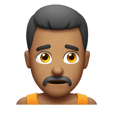 Stressed muscular man sticker