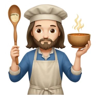leonardo da Vinci cooking soup sticker