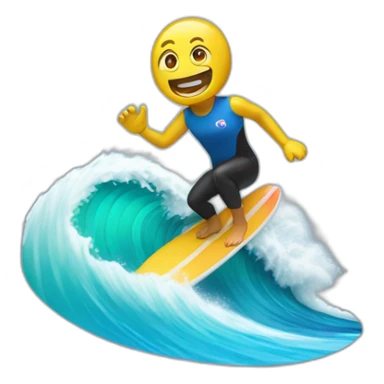 Android logo surfing a wave sticker