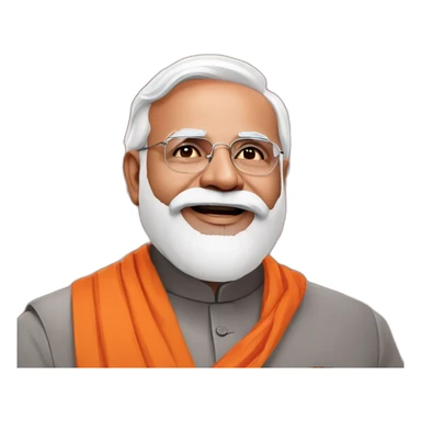 Narendra modi With Ram mandir sticker