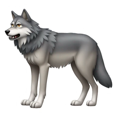 full body wolf sticker