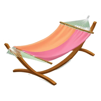 Orange and pink hammock  sticker