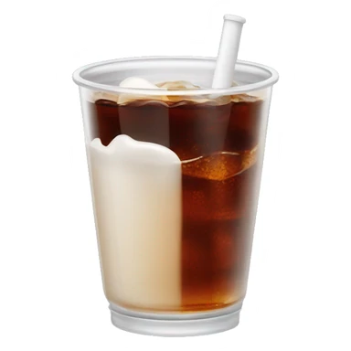 doctor pepper with cream and syrup in a clear cup  sticker