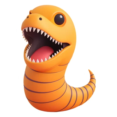 sandworm from Dune, stylized as a seamless emoji head part, detailed, matching style and color for continuous look sticker