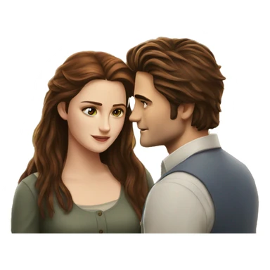 Edward and Bella in their meadow sticker