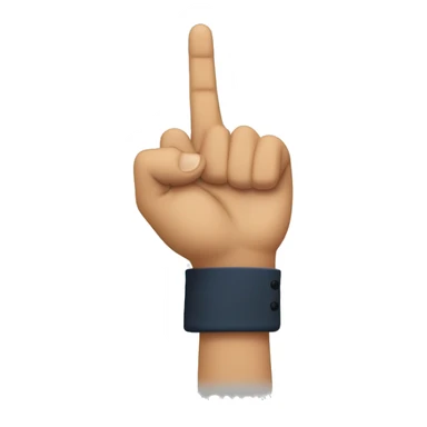 Left Hand with two fingers up, keep the two fingers together sticker