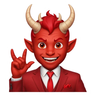 mischevious devil guy thats not scary, sticker