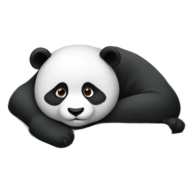 Panda lying on couch with blanket sticker