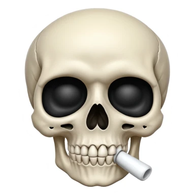 Skull shushing sticker