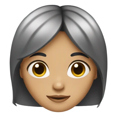 A girl with medium black hair sticker