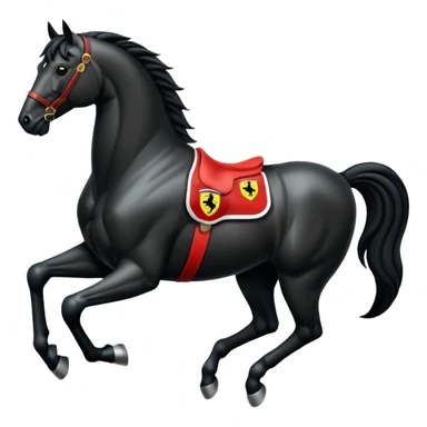 Ferrari horse black sticker