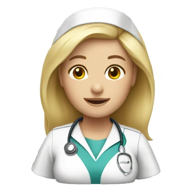 Blonde nurse  sticker
