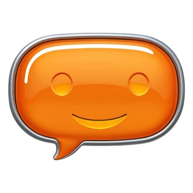 Orange chat bubble, CNC controller inside sticker