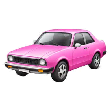 Pink car with sun glasses sticker