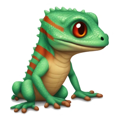 Small lizard with reddish stripes  sticker