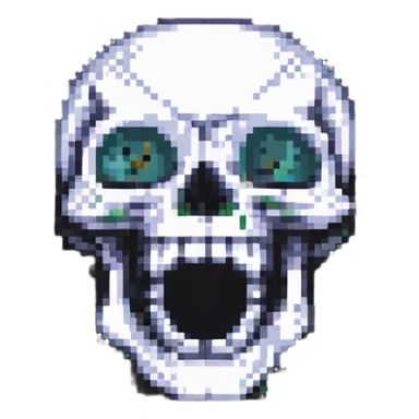 laughing skull sticker