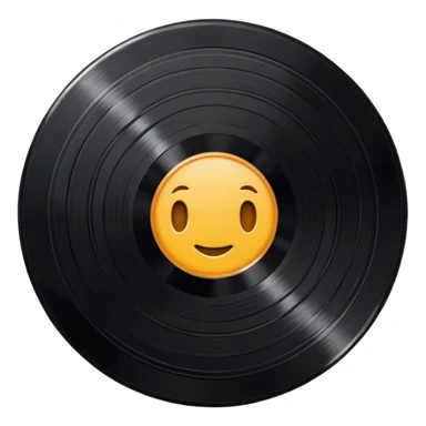 a black vinyl record sticker