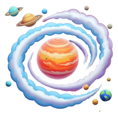 Gas Planet – swirling colorful clouds with no solid ground sticker