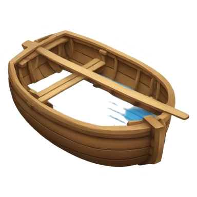 wooden raft sticker