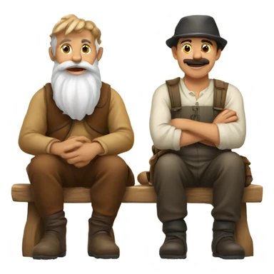 two shepherds, a Swiss and a German, are sitting next to each other sticker