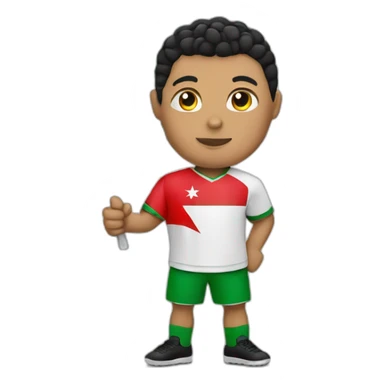 Ronaldo with the flag of palestine on the hand sticker