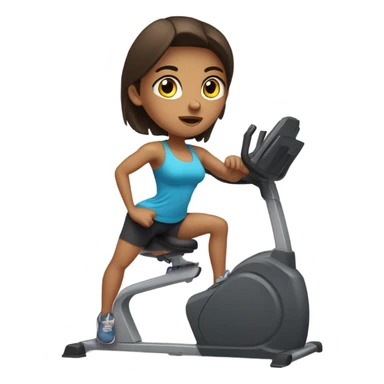 brunette girl in the gym sticker